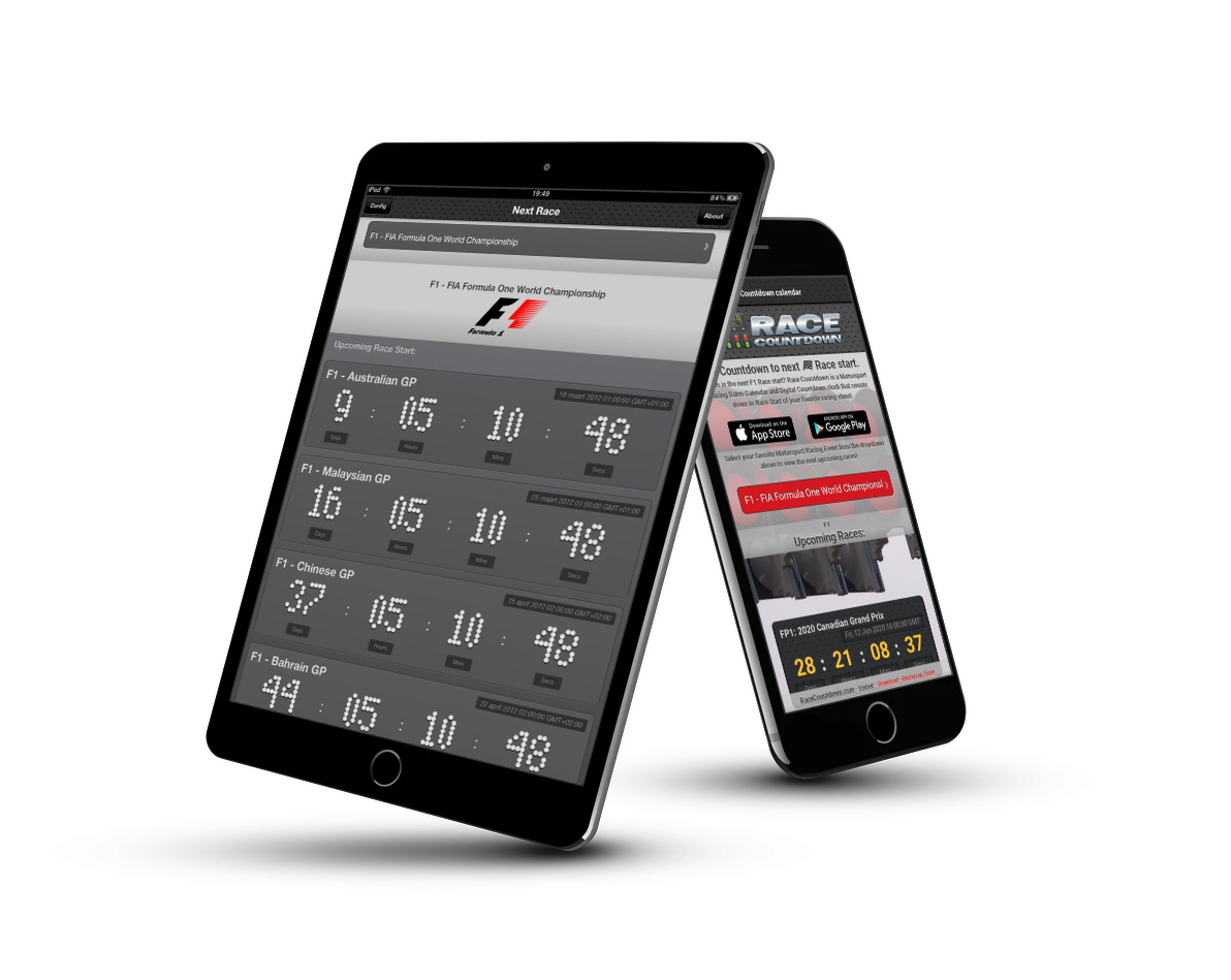 Motorsport Racing Calendar Countdown